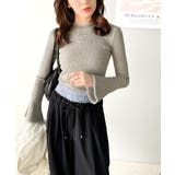 【mily bilet】きらめきと上品さ溢れる。ラメ入りリブプチハイ袖フレアニッ… | Classical Elf  | 詳細画像22 