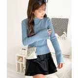 【mily bilet】きらめきと上品さ溢れる。ラメ入りリブプチハイ袖フレアニッ… | Classical Elf  | 詳細画像24 