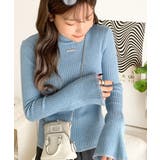 【mily bilet】きらめきと上品さ溢れる。ラメ入りリブプチハイ袖フレアニッ… | Classical Elf  | 詳細画像26 