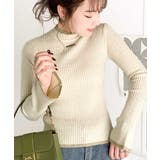 【mily bilet】きらめきと上品さ溢れる。ラメ入りリブプチハイ袖フレアニッ… | Classical Elf  | 詳細画像1 