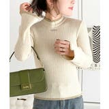 【mily bilet】きらめきと上品さ溢れる。ラメ入りリブプチハイ袖フレアニッ… | Classical Elf  | 詳細画像2 