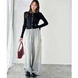 【mily bilet】女性らしさ漂う。裾配色ロゴ刺繍コンパクトニットカーディガ… | Classical Elf  | 詳細画像14 