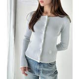 【mily bilet】女性らしさ漂う。裾配色ロゴ刺繍コンパクトニットカーディガ… | Classical Elf  | 詳細画像19 