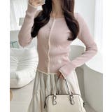 【mily bilet】女性らしさ漂う。裾配色ロゴ刺繍コンパクトニットカーディガ… | Classical Elf  | 詳細画像26 