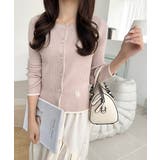 【mily bilet】女性らしさ漂う。裾配色ロゴ刺繍コンパクトニットカーディガ… | Classical Elf  | 詳細画像28 