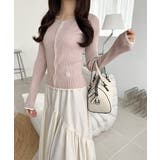 【mily bilet】女性らしさ漂う。裾配色ロゴ刺繍コンパクトニットカーディガ… | Classical Elf  | 詳細画像29 