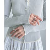 【mily bilet】女性らしさ漂う。裾配色ロゴ刺繍コンパクトニットカーディガ… | Classical Elf  | 詳細画像34 