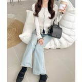 【mily bilet】女性らしさ漂う。裾配色ロゴ刺繍コンパクトニットカーディガ… | Classical Elf  | 詳細画像3 