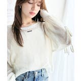 大人のきらめき。プレートデザイン透かし編み袖リボンラメニット | Classical Elf | 詳細画像2