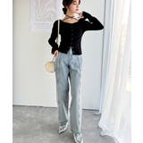 デコルテ華奢魅せ。チョーカー紐＆ブローチ付き胸シャーリングニットプルオーバー | Classical Elf  | 詳細画像15 