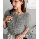 ふんわり大人可愛い。ラメシャギーブローチ付きワンオフショル前後2WAYカーディガ… | Classical Elf | 詳細画像21