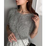 ふんわり大人可愛い。ラメシャギーブローチ付きワンオフショル前後2WAYカーディガ… | Classical Elf | 詳細画像23
