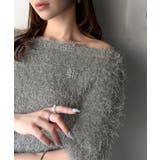 ふんわり大人可愛い。ラメシャギーブローチ付きワンオフショル前後2WAYカーディガ… | Classical Elf | 詳細画像30