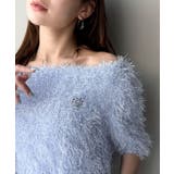 ふんわり大人可愛い。ラメシャギーブローチ付きワンオフショル前後2WAYカーディガ… | Classical Elf | 詳細画像33