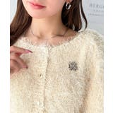 ふんわり大人可愛い。ラメシャギーブローチ付きワンオフショル前後2WAYカーディガ… | Classical Elf | 詳細画像45