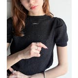 ブラック | 着回し力無限大。パフスリーブ2WAYサマーニットカーディガン | Classical Elf 