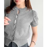 グレー | 着回し力無限大。パフスリーブ2WAYサマーニットカーディガン | Classical Elf 