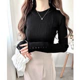 【mily bilet】大人可愛い素材とシルエット♪袖ボタン使いランダムリブニッ… | Classical Elf  | 詳細画像7 