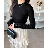 【mily bilet】大人可愛い素材とシルエット♪袖ボタン使いランダムリブニッ… | Classical Elf  | 詳細画像8 