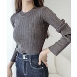 【mily bilet】大人可愛い素材とシルエット♪袖ボタン使いランダムリブニッ… | Classical Elf  | 詳細画像13 