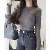 【mily bilet】大人可愛い素材とシルエット♪袖ボタン使いランダムリブニッ… | Classical Elf  | 詳細画像14 