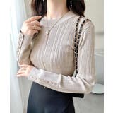 【mily bilet】大人可愛い素材とシルエット♪袖ボタン使いランダムリブニッ… | Classical Elf  | 詳細画像17 