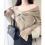 グレージュ | 【mily bilet】デコルテ美人を叶える一着♪ツイストオフショル２WAYリブ… | Classical Elf 