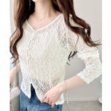 【mily bilet】華奢見えレースで大人の甘さを。クリアボタンシアーレースカ… | Classical Elf  | 詳細画像1 