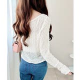 【mily bilet】華奢見えレースで大人の甘さを。クリアボタンシアーレースカ… | Classical Elf  | 詳細画像4 