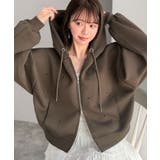 モカ | 【mily bilet】旬のドット刺繍×ダブルジップで着こなし広がる主役級パーカ… | Classical Elf