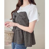 【mily bilet】一枚でサマになる。 フロントリボン布帛コンビ半袖Tシャツ | Classical Elf | 詳細画像30