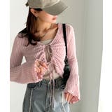 高見えロゴプレートがキラリ。前後2WAYリボンデザインニットカーディガン | Classical Elf  | 詳細画像18 
