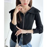 トレンドの韓国風。高見えダブルジップオフショルカットソー | Classical Elf  | 詳細画像8 