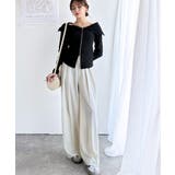 トレンドの韓国風。高見えダブルジップオフショルカットソー | Classical Elf  | 詳細画像12 