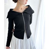 トレンドの韓国風。高見えダブルジップオフショルカットソー | Classical Elf  | 詳細画像13 