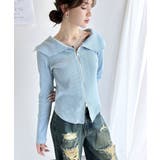 トレンドの韓国風。高見えダブルジップオフショルカットソー | Classical Elf  | 詳細画像16 