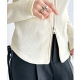 トレンドの韓国風。高見えダブルジップオフショルカットソー | Classical Elf  | 詳細画像25 