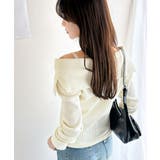 トレンドの韓国風。高見えダブルジップオフショルカットソー | Classical Elf  | 詳細画像6 