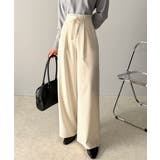 アイボリー | 【mily bilet】新感覚デザイン。レース使いダブルウエストワイドスラックス… | Classical Elf 