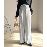 グレー | 【mily bilet】新感覚デザイン。レース使いダブルウエストワイドスラックス… | Classical Elf 