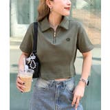 カーキ | 【mily bilet】デイリースタイルをワンランクアップ！ピコレース使い胸刺繍… | Classical Elf 