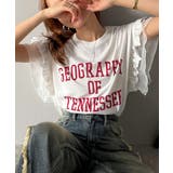 オフホワイト | 可愛さふわり2倍増し! ダブルフリル袖カレッジライクロゴゆるTシャツ | Classical Elf