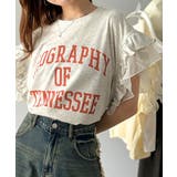 可愛さふわり2倍増し! ダブルフリル袖カレッジライクロゴゆるTシャツ | Classical Elf | 詳細画像17