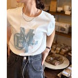遊び心を忍ばせておしゃれを一新。デニムフリンジワッペン使いTシャツ | Classical Elf | 詳細画像1