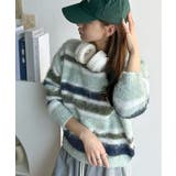 カラフルミックスで視線釘付け。マルチボーダーシャギーニットプルオーバー | Classical Elf  | 詳細画像10 