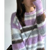 カラフルミックスで視線釘付け。マルチボーダーシャギーニットプルオーバー | Classical Elf  | 詳細画像15 