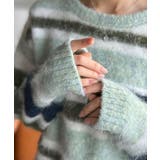 カラフルミックスで視線釘付け。マルチボーダーシャギーニットプルオーバー | Classical Elf  | 詳細画像22 