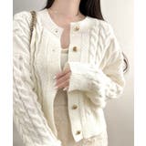 【mily bilet】ふわっと可愛く、きらっと上品。エンブレムボタンケーブルシ… | Classical Elf | 詳細画像3