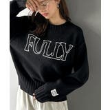 ブラック | 【mily bilet】ハンドステッチライクロゴデザインニット | Classical Elf 