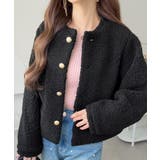 【mily bilet】エンブレムボタン使いボアジャケット | Classical Elf  | 詳細画像18 